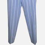 Forever 21 Womens Stretch Pinstripe Trousers Ankle Crop Treggings Sky Blue M NWOT Photo 4