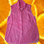 Tommy Bahama Pink Sleeveless  100%‎ Linen Shirt Photo 0