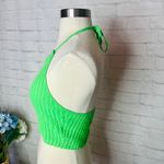 Boutique Neon Green Knit Crop Top Photo 2