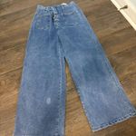 Wide Leg Denim Blue Jeans Size M Photo 0