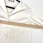 Lafayette 148 New York Ivory Button Up Shirt $448 Elegant Cuffs Women's Size 8 White Photo 6