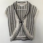 CAbi black white vest wool one button detail knit vest top comfortable stylish Photo 0