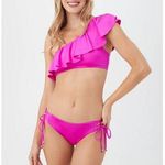 Trina Turk NWT! Monaco Ruffle One Shoulder Bikini Top in Stargazer - Size 10 Photo 0
