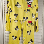 Disney NWT  Womens Yellow Mickey Mouse Hoodie & Jogger Pants Sweatsuit Large Photo 0
