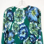 Isaac Mizrahi Live Large Cardigan Sweater Green Blue Floral Knit NWOT 1586 Photo 4