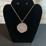 Niumike Handmade Crystal Circle Pendant Necklace Photo 3