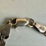 Vintage Italian Sterling Silver 925 Charm Bracelet – Chinese Symbols & Black Bea Photo 5