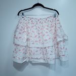 Tuckernuck Hyacinth House White Floral Lace Ruffle Mini Skirt Size Large NWT Photo 8
