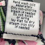 CAbi Flowy High Waisted Midi Skirt Floral Print Black Pink Rayon Womens 8 Photo 6