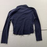Unionbay Women's  Crop Top Long Sleeve Blue Shirt Size XL Juniors Blouse Photo 5