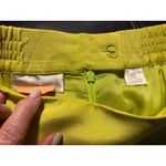 Dana Buchman  Vintage Silk Lined Yellow Chartreuse Pencil Skirt Back Kick Pleat Photo 4