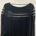 Free People Women's Cut Out Mesh Black Top Size XS Photo 8