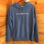 Banana Republic BLUE  GRAPHIC LOGO DESIGN SPELLOUT SWEATSHIRT HOODIE PULLOVER TOP Photo 0