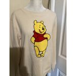 Disney  Winnie the Pooh Cream Crewneck Sweatshirt Graphic Print Pullover Top M Photo 1