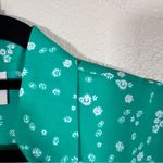 CAbi  Green Ditsy Floral Short Sleeve Blouse Womens S V Neck Shirt Top Casual Photo 8
