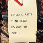 Raga By Anthropologie Button Front Black Motif Blouse Size Large NWT Photo 6