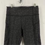 Athleta  Rainer Cheetah Printed Tight Leggings Pocket Reflective Small Black Photo 1