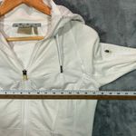 Athleta  White Full Zip Hoodie Hooded Jacket Thumbholes Athleisure Women's M? Photo 7