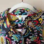 Boden USA Boden Silk Button Down Collared Shirt Black Paisley US 8 Photo 3