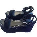 Kendall + Kylie  Womens Suede Open Toe Platform Sandals Heels, Black 7.5 Photo 9