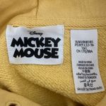 Disney Mickey Mouse Hoodie Yellow Embroidered Graphic Sweatshirt Women Small Photo 5