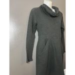 Lucy Dress Womens Small Gray Cowl Neck Long Sleeve Knit Sweatshirt Pockets Photo 2