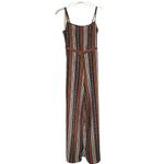 Forever 21 women’s size small wide leg jumpsuit brown black white Photo 1