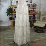 Elegant Cream Maxi Skirt White Size L Photo 1