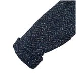 Paul Levy 1970s 1980s Long Wool Navy Confetti Chevron Print Coat Women’s Sz L Size L Photo 3