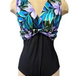 Longitude Vintage  Swimsuit One Piece Tropical 12 14 Photo 0