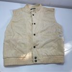 VTG Palmetto's 1980s Cream Corduroy Vest Pockets Women Small Snap Buttons Photo 0