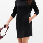 Athleta Coaster Luxe Sweatshirt Dress Black M NWT Photo 0