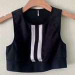 Ultracor  Level Lux Collegiate Glitter Sparkle Stripe Crop Top in Silver Size XS Photo 2