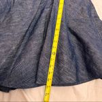 TAYLOR Womens Midi 100% Linen Fit And Flare Denim Dress Wedding Party Nautical Blue Size 12 Photo 9