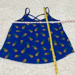 Miss Daisy Awesome pineapple tank top pullover blue yellow size small Photo 2