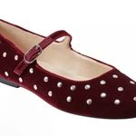 Marc Fisher  Elizza Dress Embellished Ballet Flats‎ Size 7 Dark Red Mary Jane Photo 0
