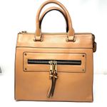 Faux leather top handle with crossbody strap Photo 2