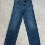 Levi's Levi’s Premium “Ribcage Straight Ankle” wide leg baggy medium wash jean 3-pocket Photo 3