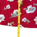 Vintage 90s LizWear Womens 2P Petite Red Floral Cotton Skort Skirt Shorts Size 2 Photo 5