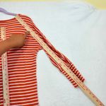 Ralph Lauren Lauren M Orange Striped Top Boatneck Knit Nautical Preppy Coastal Photo 5