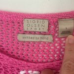 Sigrid Olsen Sport Hand Knit Pink Loose Knit Embellished Sweater Size Lg 🔴 Photo 1