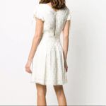 Three Floor V-neck Polka Dot Pattern Alba Dress In White Photo 9