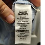 Tahari  Size Medium Blue Striped Long Roll-Tab Sleeves Popover Linen Rayon Shirt Photo 5