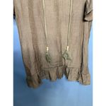 AI'MAGE Swimsuit Cover Up Women's Size Small New with Tags Brown Puff Sleeve Photo 4