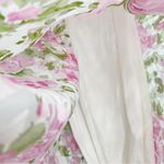 BHLDN Anthropologie  Jessa Floral Pink White Strapless Dress Formal Gown Photo 8