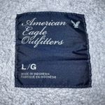 American Eagle  Womens Sweatshirt Pullover Boat Neck Striped Gray Blue Yellow Y2K Photo 6