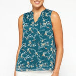 PaperMoon  SMALL Annie Split Neck Blouse - Stitch Fix Fully Lined Sleeveless Top Photo 1