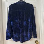 Relaxed Blue Velvet Colorful Luxury Holiday Blouse 8 Pilcro Anthropologie Mara Photo 4
