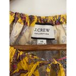 J Crew Collection Tie Neck Yellow Purple Paisley Floral Ratti Golden Top Preppy Size XS Photo 7