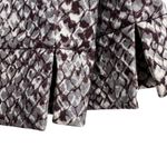 Peserico Luxury Italian Snakeskin Print Cigarette Trouser Pants Size 42 (US 6) Brown Photo 13